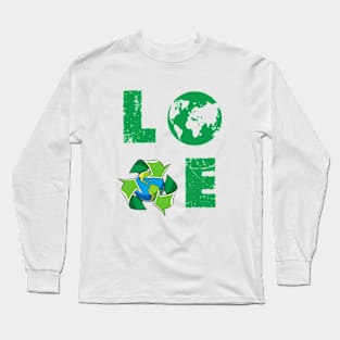 happy funny  earth day 2024 gift april 22 Cute Teacher  Lover Rainbow Long Sleeve T-Shirt